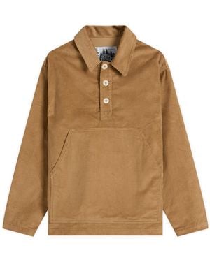 Cafe Mountain Cord Leisure Popover Jacket - Brown