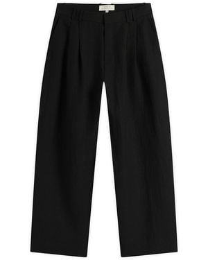 Studio Nicholson Line Double Pleat Pant - Black