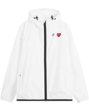COMME DES GARÇONS PLAY X K-Way Full Zip Packable Jacket - White