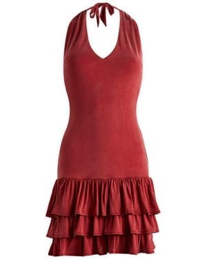 Peachy Den Kylie Halter Mini Dress - Red