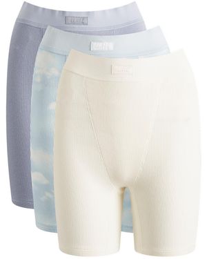 Skims Cotton Rib Boxer - White