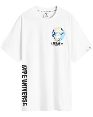 Aape By A Bathing Ape Aape Graffiti Back Stamp T-Shirt - White