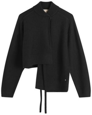 Stel Asymmetric Wrap Cardigan - Black