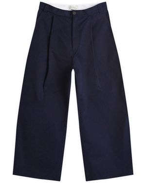 Studio Nicholson Line Double Pleat Volume Pants in Gray for Men | Lyst
