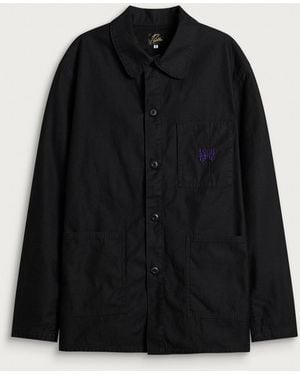 Needles Reversed Sateen Coverall Jacket - Black