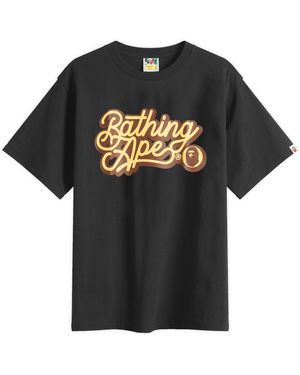 A Bathing Ape Bathing Ape Script Logo Tee - Black