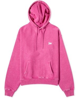 PATTA Basic Washed Hoodie Fuchsia - Pink