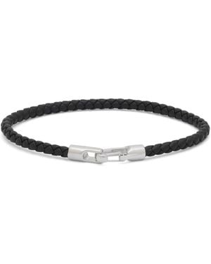 Miansai Ames Braided Leather Bracelet - Black