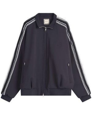 WOOYOUNGMI Crochet Tape Track Jacket - Blue