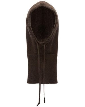 Maison Margiela Mm6 Knitted Balaclava Hood - Black