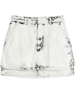 Toga Denim Mini Skirt - Metallic