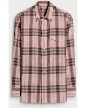 AURALEE Check Shirt - Pink