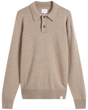 Norse Projects Standard Merino Lambswool Polo - Natural