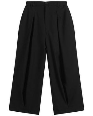 ANGLAN Valley Tuck Pants - Black
