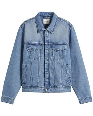Arte' Circle Logo Denim Jacket - Blue