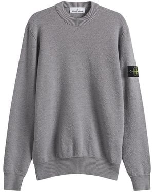 Stone Island Textured Stitch Sweater - Gray