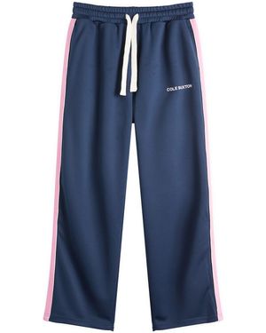Cole Buxton Contrast Tape Track Pant - Blue