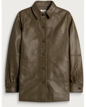 Rohe Leather Pankou Closure Overshirt - Green
