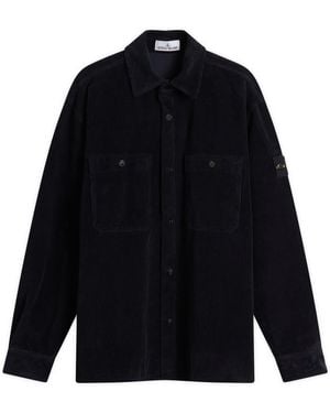 Stone Island Corduroy Overshirt - Blue