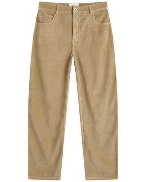 Folk Barrel Leg Trousers - Natural