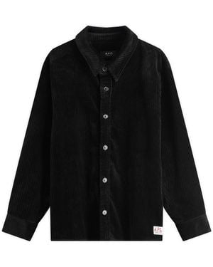 A.P.C. Boris Corduroy Overshirt - Black