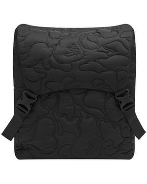 A Bathing Ape Neon Camo Quilted Backpack - Black