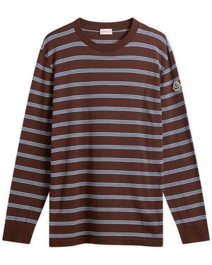 Moncler Stripe Knitted Sweater - Brown