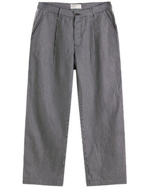 Universal Works Hickory Stripe Duke Pant - Grey