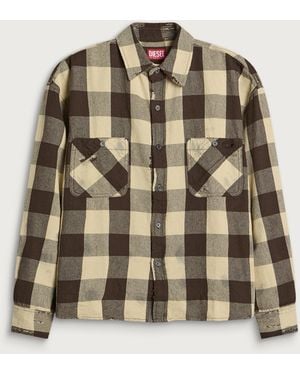 DIESEL Distressed Flannel Shirt - Multicolour