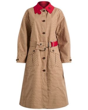 Damson Madder Anja Reversible Honey Trench Coat - Brown