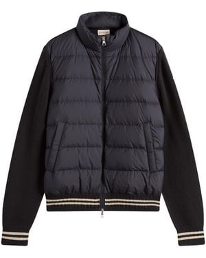 Moncler Hybrid Zip Through Jacket - Black