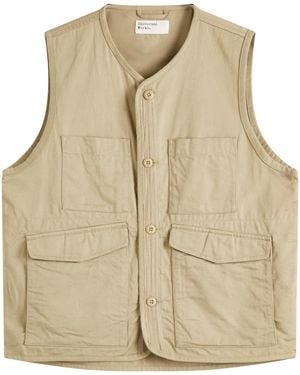 Universal Works Twill 4 Pocket Gilet - Natural