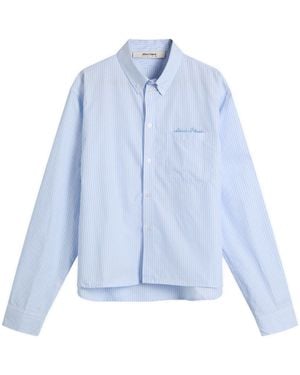 About Blank Stripe Oxford Shirt - Blue