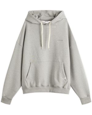 ANGLAN Valley Tuck Sweat Balloon Hoodie - Gray