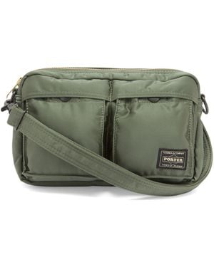 Porter-Yoshida and Co Military-Inspired Durable Tanker Shoulder Bag - Green