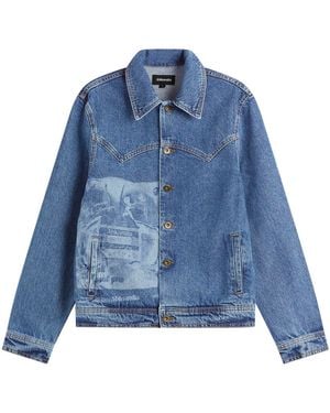 Ahluwalia Laser Denim Jacket - Blue
