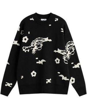 Pawa Speed Sports Digi Doggo Knit Jumper - Black