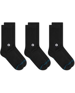 E by END. Stance For Basic Crew 3-Pack - Black