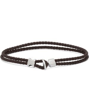 Miansai Orson Braided Leather Bracelet - Black