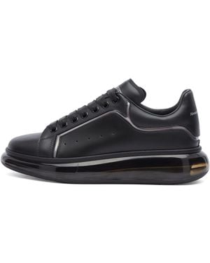 McQueen Transparent Sole Oversized Trainers - Black