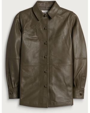 Rohe Leather Pankou Closure Overshirt - Green