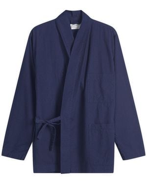 Universal Works Seersucker Kyoto Work Jacket - Blue