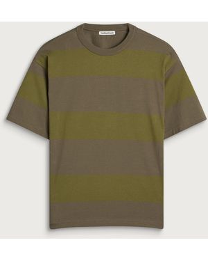 YMC Triple Wide Stripe T-Shirt - Green