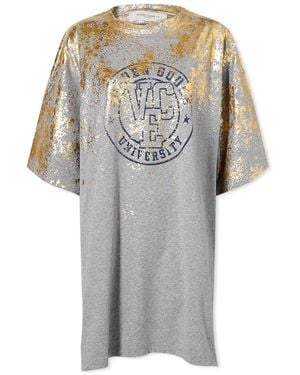 Golden Goose Journey Distressed T-Shirt Dress - Grey
