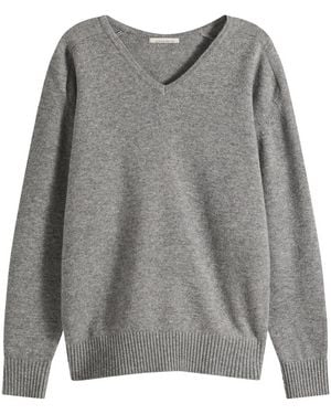 NOTHING WRITTEN Carna V-Neck Pullover - Grey
