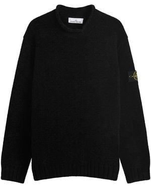Stone Island Cotton Chenille Jumper - Black
