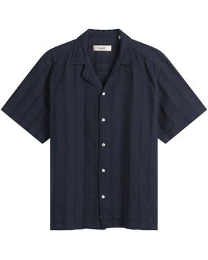 Forét Peer Jacquard Stripe Vacation Shirt - Blue