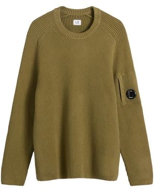 C.P. Company Full Rib Crew Neck Jumper - Green