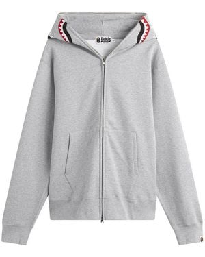A Bathing Ape Shark Zip Hoodie - Grey