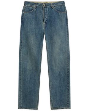 Jil Sander Regular Fit Five Pocket Selvedge Cut Jeans - Blue